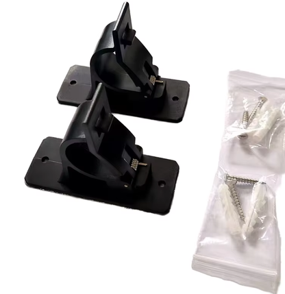 Adjustable Plastic Nail-Free Curtain Rod Clip (Pair)