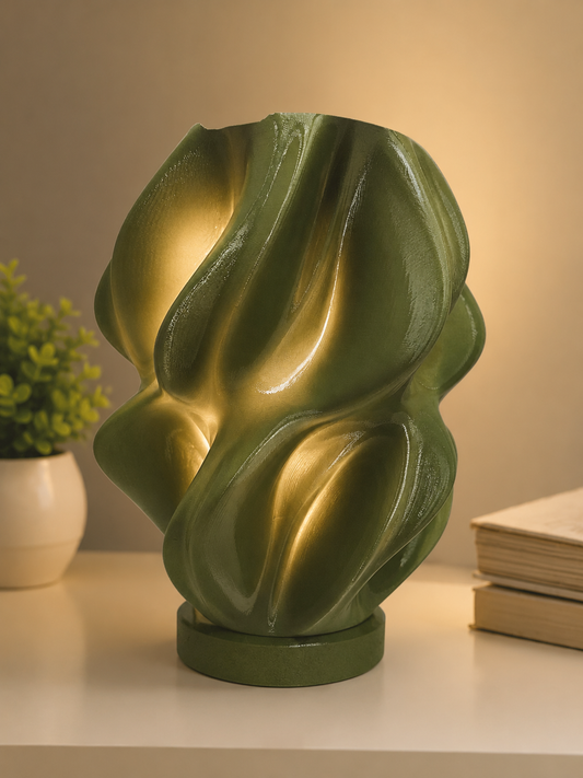 Green Abstract LED Table Night Lamp