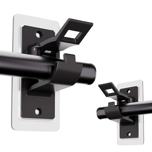 Adjustable Plastic Nail-Free Curtain Rod Clip (Pair)