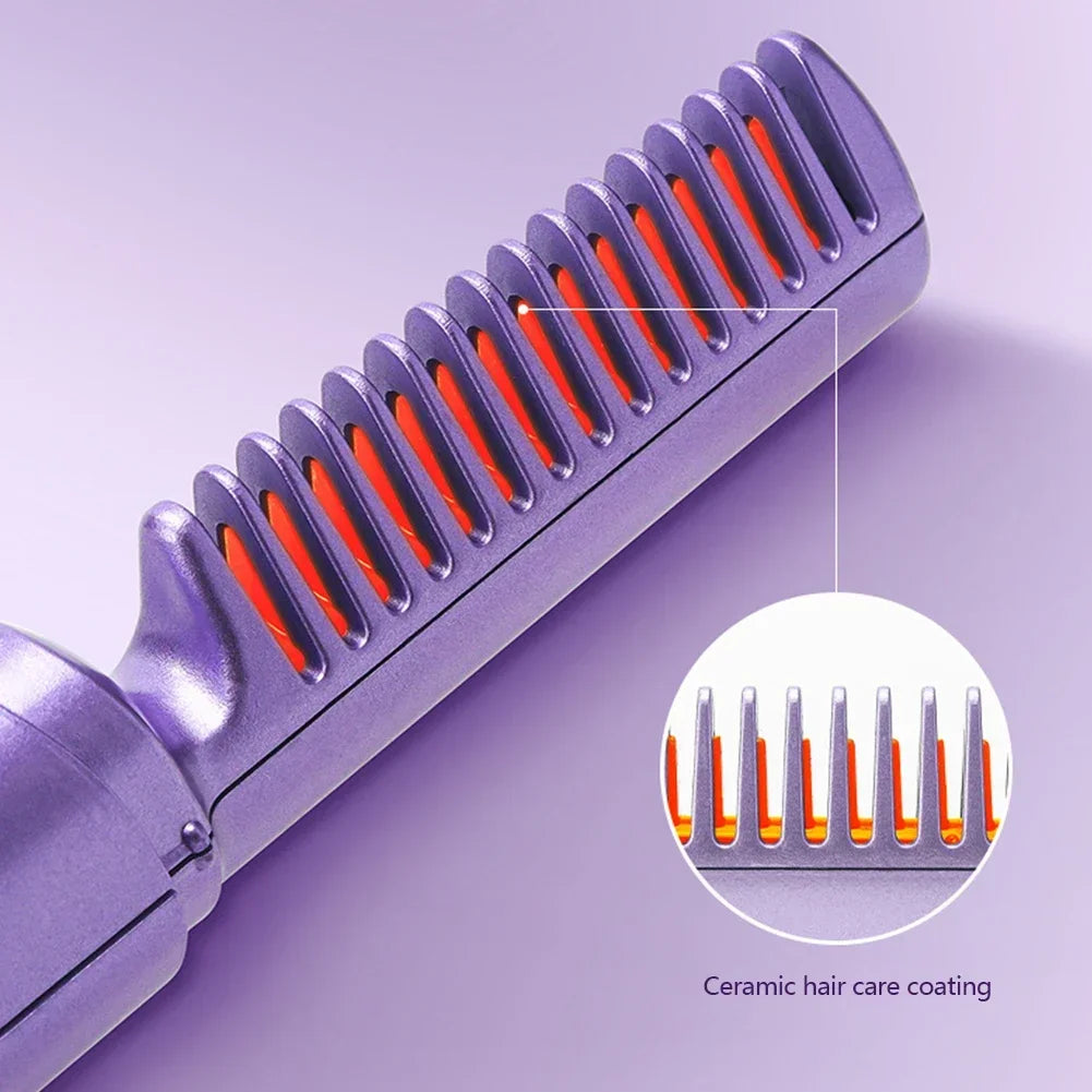 Mini Adjustable Hair Straightener Hot Comb