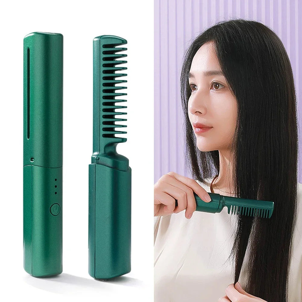 Mini Adjustable Hair Straightener Hot Comb