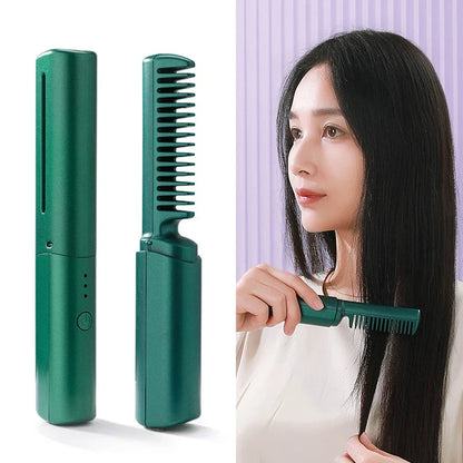 Mini Adjustable Hair Straightener Hot Comb