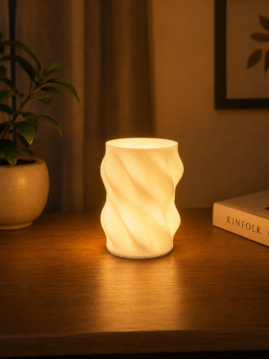 Modern Wave LED Tabel Night Lamp | Warm White Bedside Mood Light |